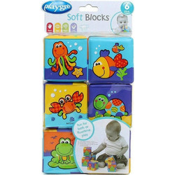 Playgro Soft Blocks Μαλακά Τουβλάκια 6τμχ 6+ Μηνών