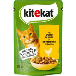 Kitekat Natural Vitality with Chicken in Gravy 85gr