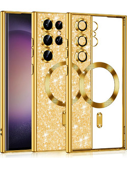 Techsuit - Luxury Glitter MagSafe - Samsung Galaxy S23 Ultra - Χρυσό
