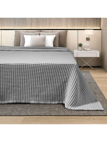 Κουβέρτα 230x240 Υπέρδιπλη 320gsm Πικέ Adam Home Grey