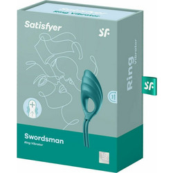Satisfyer Swordsman Ring Vibrator Ελαστικό Δαχτυλίδι Πέους Σιλικόνης με Δόνηση Πράσινο