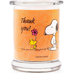 Κερί αρωματικό σε γυάλινο δοχείο Peanuts Thank you 250 γραμ