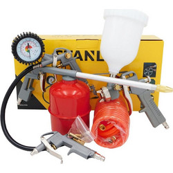 Stanley 9045671STN Συλλογή Εργαλείων Αέρος Φυσητήρας - Αερόμετρο - Πιστόλι Βαφής Σπιράλ Σωλήνα Σετ 8 Τεμ