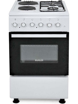 Muhler ELC-500G Κουζίνα Ηλεκτρική 51lt με Εστίες Αερίου & Ρεύματος 50cm