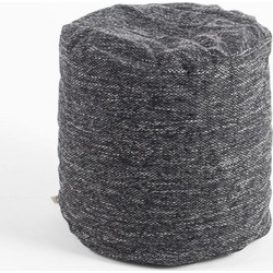 Linea Πουφ Σκαμπό Στρογγυλό Dark Grey 45x50εκ
