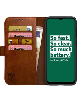 Rosso Element PU Θήκη Πορτοφόλι Nokia G42 - Brown (8719246438509)