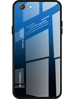 Θήκη Aurora Glass για iPhone 7/8/SE 2020, μπλε