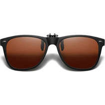 Πρόσθετο Γυαλιών Ηλίου Wayfarer (Clip-On) Καφέ Φακός (Με Θήκη)