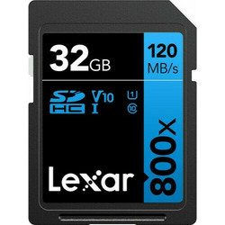 Lexar 800x SDHC 32GB Class 10 V10 U1 UHS-I 120MB/s