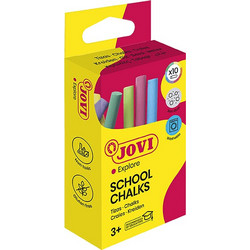 JOVI ΚΙΜΩΛΙΑ WASHABLE ΧΑΡΤΙΝΟ BLISTER 10 ΧΡΩΜΑΤΑ 9x80mm 3+ SCHOOL (Το προιόν πωλείται σε μεμονωμένα τεμάχια του ενός)