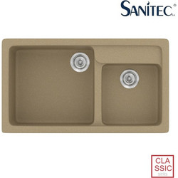 Sanitec Classic 317 Επικαθήμενος Νεροχύτης Γρανίτη Ματ Metallic Cream 90x51cm
