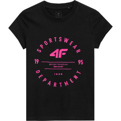 4F Παιδικό T-Shirt Κοντομάνικο Μαύρο JSS23T-TSHF280-20S