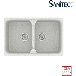 Sanitec Classic 318 Επικαθήμενος Νεροχύτης Γρανίτη Ματ Granite White 78x51cm