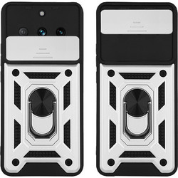 Θήκη Ring Armor CamPro Sonique Realme 11 Pro 5G / Realme 11 Pro Plus 5G Ασημί