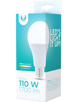 LED Bulb E27 A65 18W 230V 6000K 1700lm Forever Light