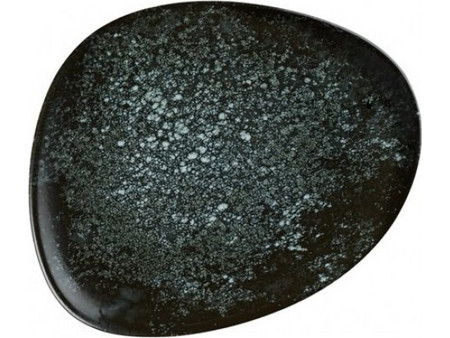 Bonna Πιάτα Ρηχά Πορσελάνης Οβάλ Cosmos Black 19x19cm 12τμχ COSBLVAO19DZ