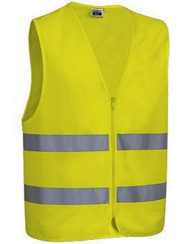 Ανακλαστικό Γιλέκο εργασίας με φερμουάρ Valento Wagon yellow CHVAWAGAF