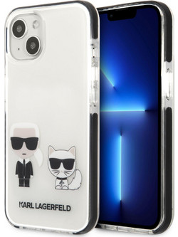 Karl Lagerfeld Karl & Choupette Back Cover White (iPhone 13 mini)