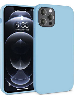 Back Cover Θήκη Λεπτή Σιλικόνης Matte για iPhone 12 Pro Max Γαλάζιο