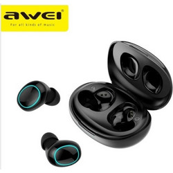 Awei T60 Ακουστικά Bluetooth In Ear Ανθεκτικά στο Νερό Black