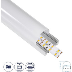 SURFACEPENDANT-PROFILE 70870-3M Προφίλ Αλουμινίου - Βάση & Ψύκτρα Ταινίας LED με Λευκό Γαλακτερό Κάλυμμα - Επιφανειακή & Κρεμαστή Χρήση - Πατητό Κάλυμμα - Ασημί - 3 Μέτρα - Μ300 x Π4.5 x Υ4.2cm