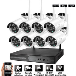 Ολοκληρωμένο Σύστημα CCTV P2P Wi-Fi με 8 Ασύρματες Κάμερες