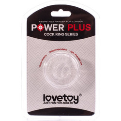 Lovetoy Power Plus Cock Ring 5 Ελαστικό Δαχτυλίδι Πέους Σιλικόνης 1.7cm Διαφανές