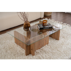 Hanah Home Flavio Atlantic Pine Τραπεζάκι Σαλονιού 105x65x30cm 353NRD1113