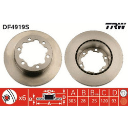 Trw Δισκόπλακα - DF4919S