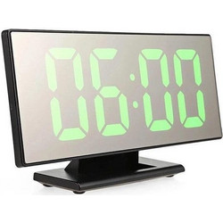 Καθρέφτης - Ρολόι με Οθόνη LED, Ξυπνητήρι, Ημερολόγιο, Θερμόμετρο & Συγκράτηση Μνήμης - LED Mirror Clock USB