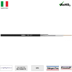 TASKER TSK1077 LSZH COAX HDTV-HD SDI Καλώδιο Video COAX HDTV - HD SDI 75Ω, 1x0.26mm, Μαύρο (Κουλ. 100m)