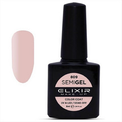 Elixir Semigel 809 Champagne Pink Ημιμόνιμο Βερνίκι Νυχιών για Γαλλικό Μανικιούρ 8ml