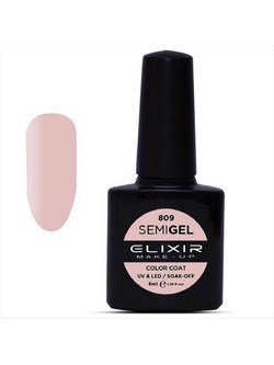 Elixir Semigel 809 Champagne Pink Ημιμόνιμο Βερνίκι Νυχιών για Γαλλικό Μανικιούρ 8ml