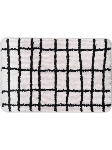Estia ESTIA ΤΑΠΕΤΟ ΜΠΑΝΙΟΥ CAGE 40x60cm 100% ΜΙΚΡΟΪΝΕΣ ΓΚΡΙ-ΜΑΥΡΟ