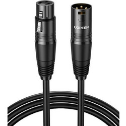 Ugreen Cable XLR male - XLR female 1m (20708) μαύρο (06-5667)