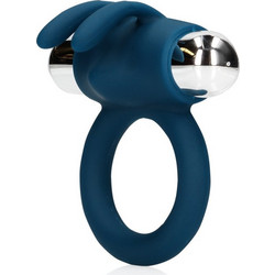 Loveline Vibrating Rabbit Ring Ελαστικό Δαχτυλίδι Πέους με Δόνηση Μπλε