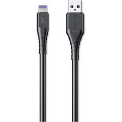 WK WDC-152 6A 8 Pin Fast Charging Data Cable 1m - Μαύρο