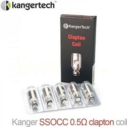 Kanger SSOCC Toptank & Subtank Clapton coils 0.5 OHM 3 TEM