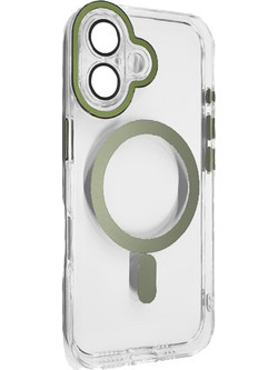 MLK+ Magnetic Clear Cover Case για iPhone 16 Plus - Πράσινο