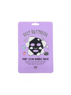 G9SKIN Self Aesthetic Pore Clean Bubble Mask Sheet Μαύρη Μάσκα Προσώπου για Ενυδάτωση & Λάμψη 23ml