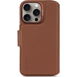 Decoded Leather Detachable Wallet iPhone 16 Pro Tan