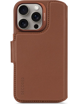 Decoded Leather Detachable Wallet iPhone 16 Pro Tan