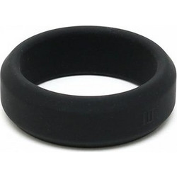 Rimba Bondage Play Soft Flexible Cock Ring 38mm Ελαστικό Δαχτυλίδι Πέους Σιλικόνης 3.8cm Μαύρο
