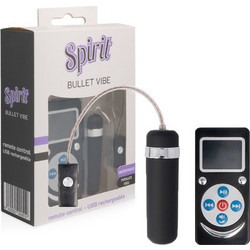 Spirit Bullet Vibe Premium Δονητής Bullet για Ζευγάρια με Τηλεχειριστήριο Μαύρος