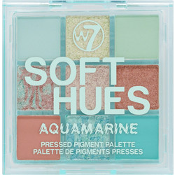 W7 Soft Hues Pressed Pigment Aquamarine Παλέτα Σκιών