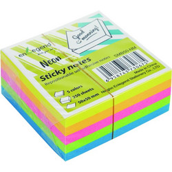 EnLegend Αυτοκόλλητες Σημειώσεις 50x50mm 4 Χρώματα Neon 250 Φύλλα