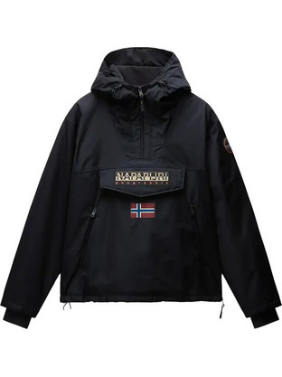 Napapijri Rainforest Αθλητικό Ανδρικό Μπουφάν Χειμωνιάτικο Pullover Αδιάβροχο Μαύρο NP0A4IB9-941
