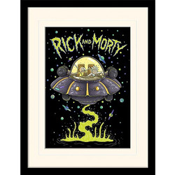 Rick and Morty Collector Print Framed Poster UFO