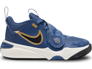 Nike Παιδικά Αθλητικά Παπούτσια για Μπάσκετ Royal Blue Χρυσά FZ7296-400