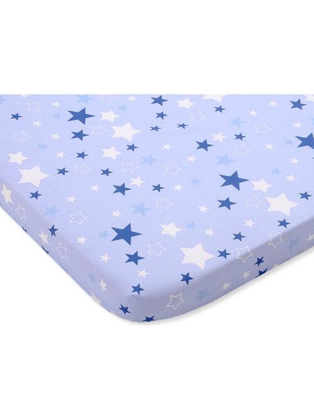 Sheet made of cotton 120x60cm- blue stars